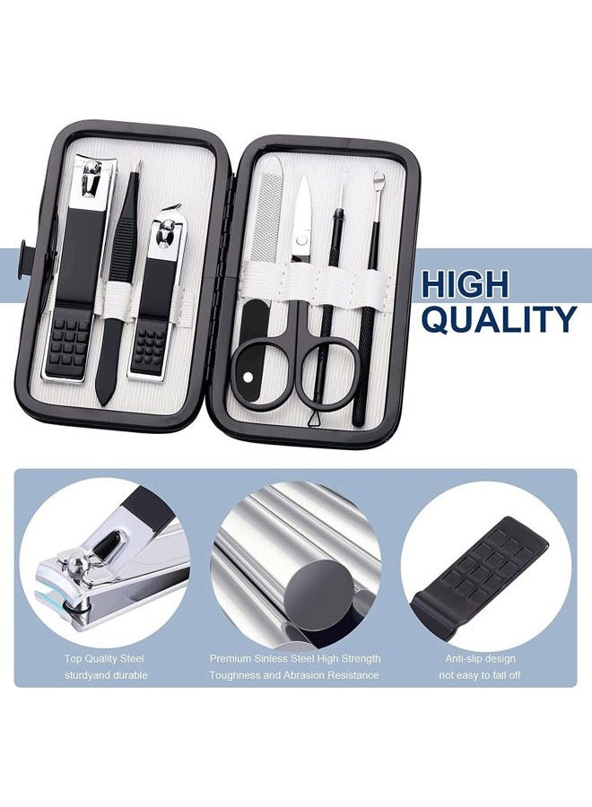 Aceoce Manicure Set Professional Grooming Kits, Nail Clippers Pedicure Kit 8pcs Nail Kit Pedicure Set Tools with Aceoce Travel Case for Women Men Home or Salon Gift  - Image 3