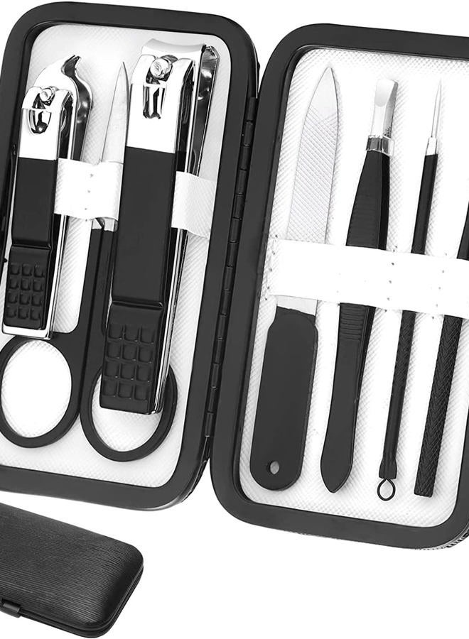 Aceoce Manicure Set Professional Grooming Kits, Nail Clippers Pedicure Kit 8pcs Nail Kit Pedicure Set Tools with Aceoce Travel Case for Women Men Home or Salon Gift  - Image 1
