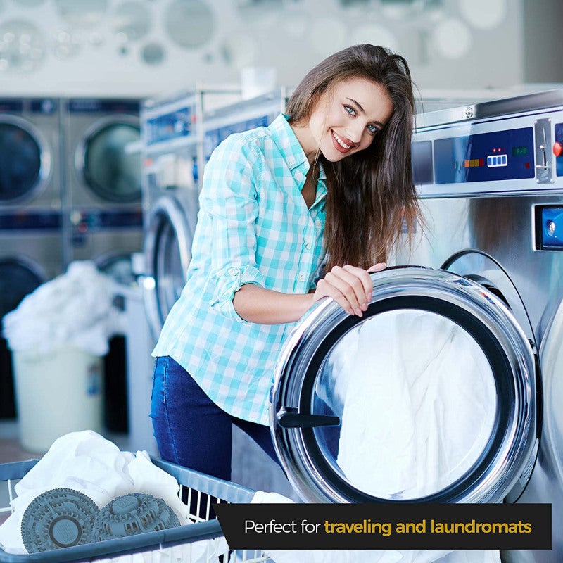 Eco Friendly Laundry Balls M Blue Ceramic Washing Machine Detergent Alternative - Natural Bio Washer System for Sensitive Skin Babies - Image 3