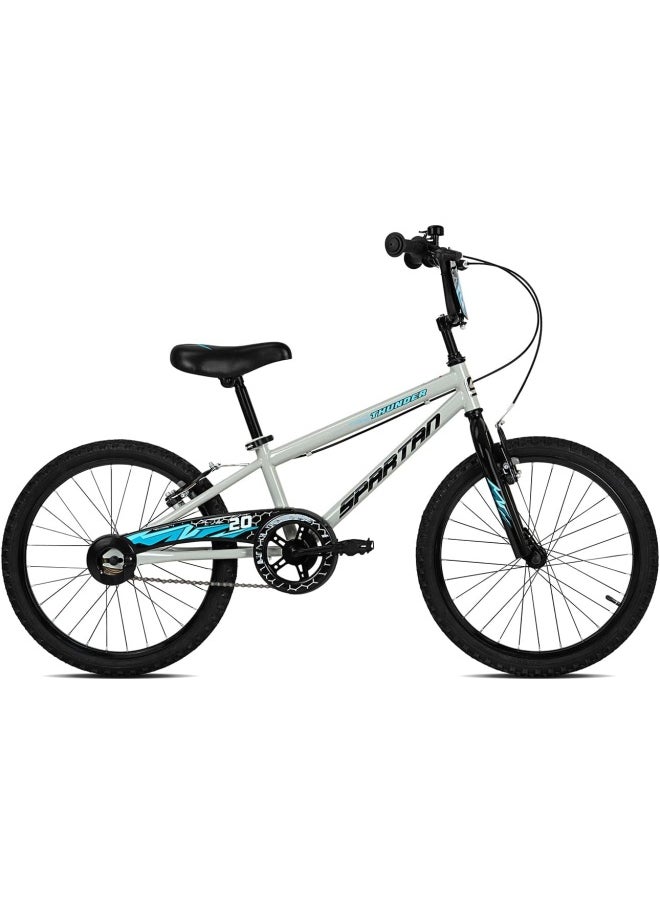 Spartan Thunder 20" Bicycle - Gray Gloss, Ergonomic Frame, Optimized Crank, Removable Stabilizers, For Kids 8 to 10  - Image 2