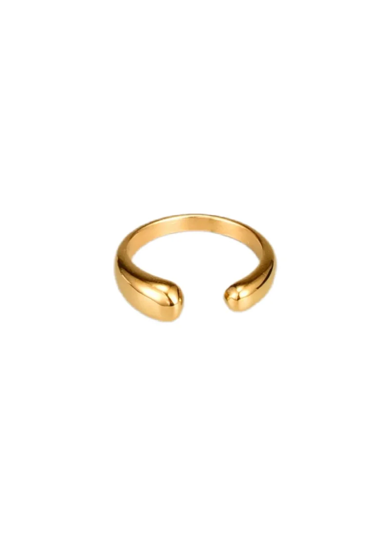 Adjustable statement ring round small