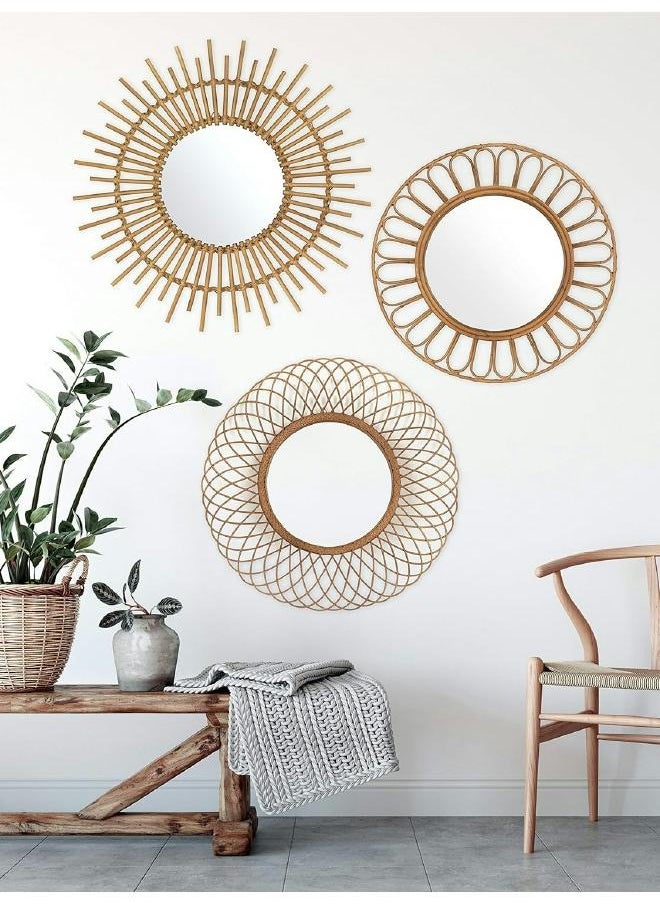 LOFT REBECCA,MIRROR,ROUND,D76XP2CMS,GLASS,RATTAN-158229A  - Image 3