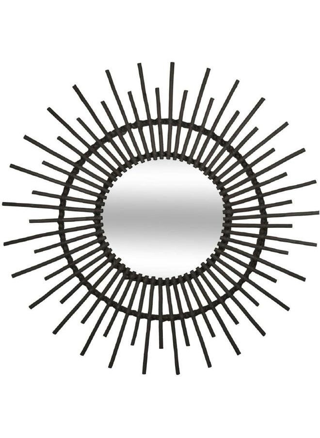 LOFT REBECCA,MIRROR,ROUND,D76XP2CMS,GLASS,RATTAN-158229A  - Image 1