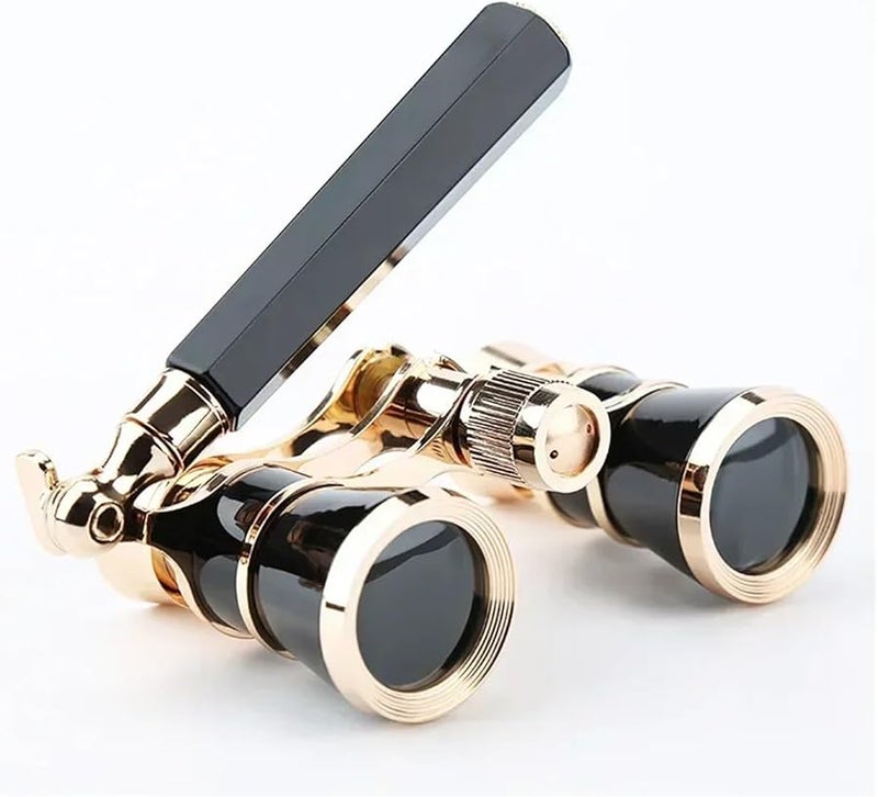 منظار الأوبرا المحمول البيج مع مقبض للحفلات الموسيقية والمسرح والتخييم - Image 2