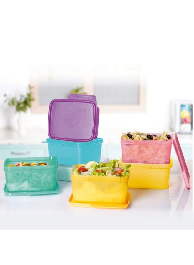 توبروير تابروير 11155971 علبة بلاستيكية للثلاجة - 500 مل، 6 قطع، أخضر، بنفسجي، وردي، أزرق، أصفر - Image 2