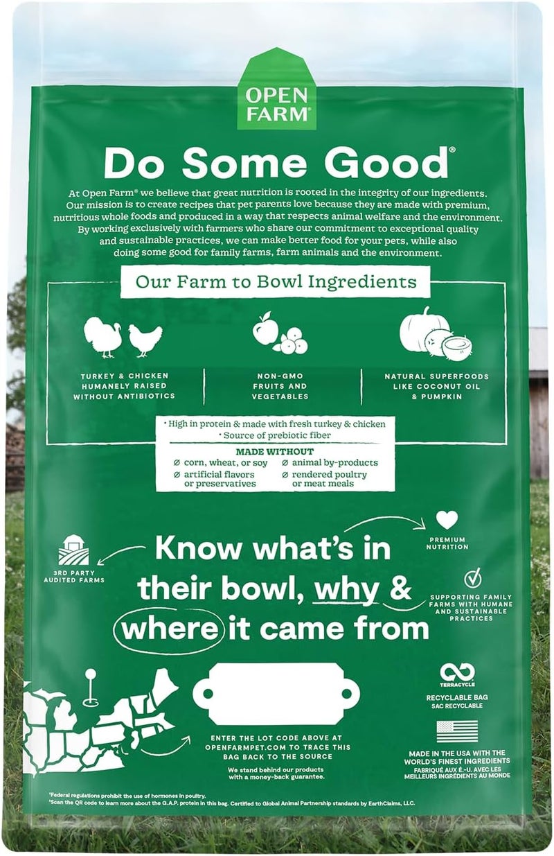 Open Farm طعام قطط جاف من Open Farm خالي من الحبوب مع الديك الرومي والدجاج - 0.90 كجم - Image 2