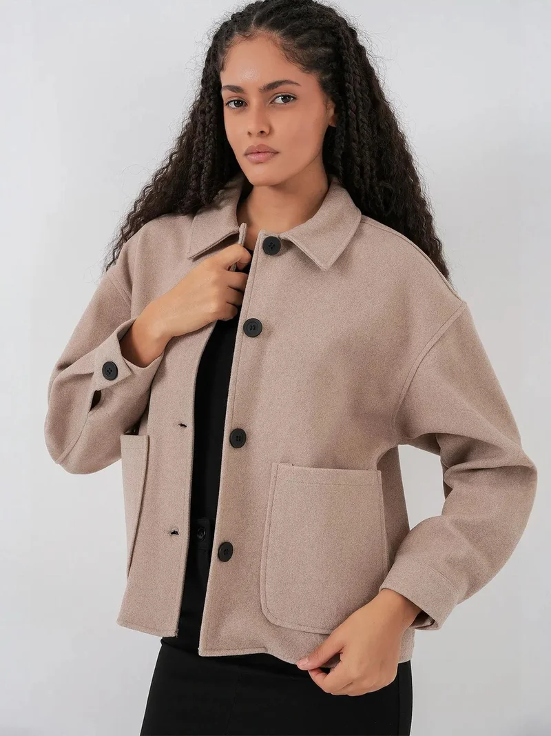 بيغ دارت جاكيت  بأزرار وجيوب