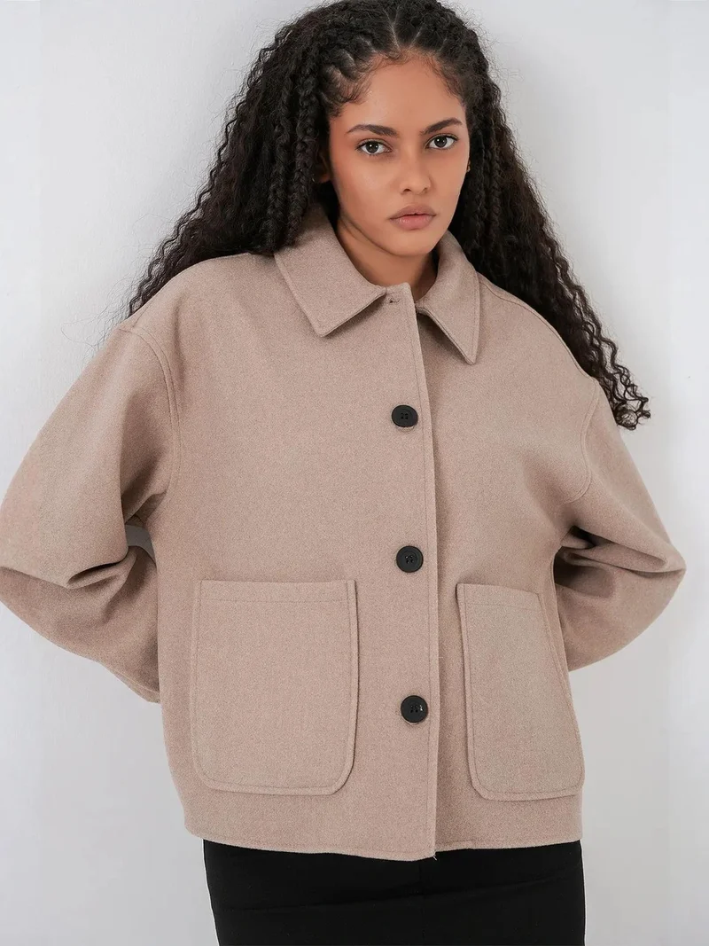 بيغ دارت جاكيت  بأزرار وجيوب