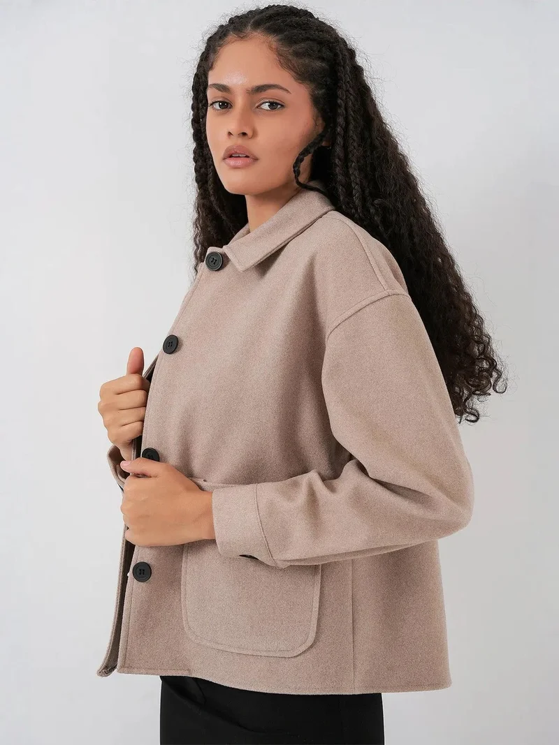 بيغ دارت جاكيت  بأزرار وجيوب