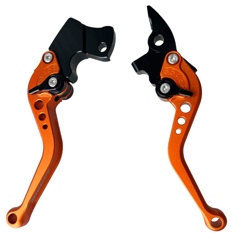 RIDE IT Short Brake Clutch Levers Compatible with Duke 125200390 20142021RC125 RC200 RC390 2014 2015 2016 2017 2018 2019 2020 2021390 Adventure 20202021Orange