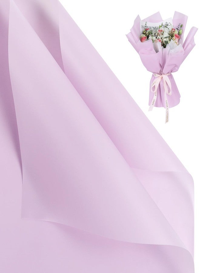 NESCCI 20 Sheet Flower Wrapping Paper - Waterproof Floral Bouquet Wrapping Paper, Florist Supplies Packaging Paper for Wedding Birthday Gift DIY (Misty Light Purple) - Image 1