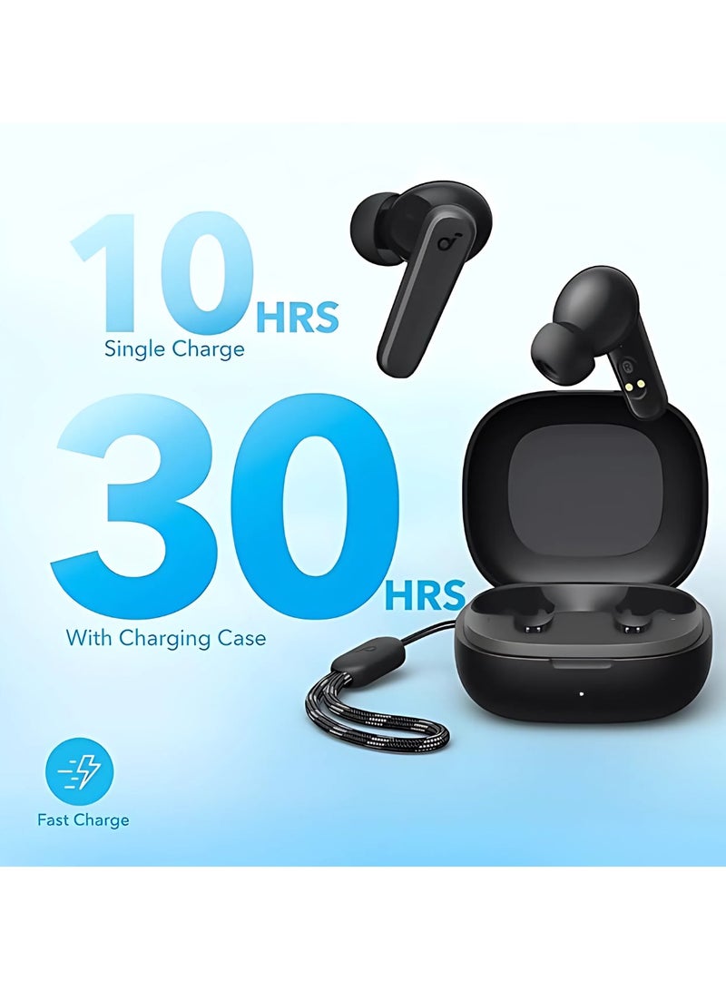 Panvil R50i True Wireless Earbuds 10mm Drivers with Big Bass, Bluetooth 5.3, 30H Playtime, IPX5-Water Resistant, AI Clear Calls with 2 Mics, 22 Preset EQs via App Black - Image 3