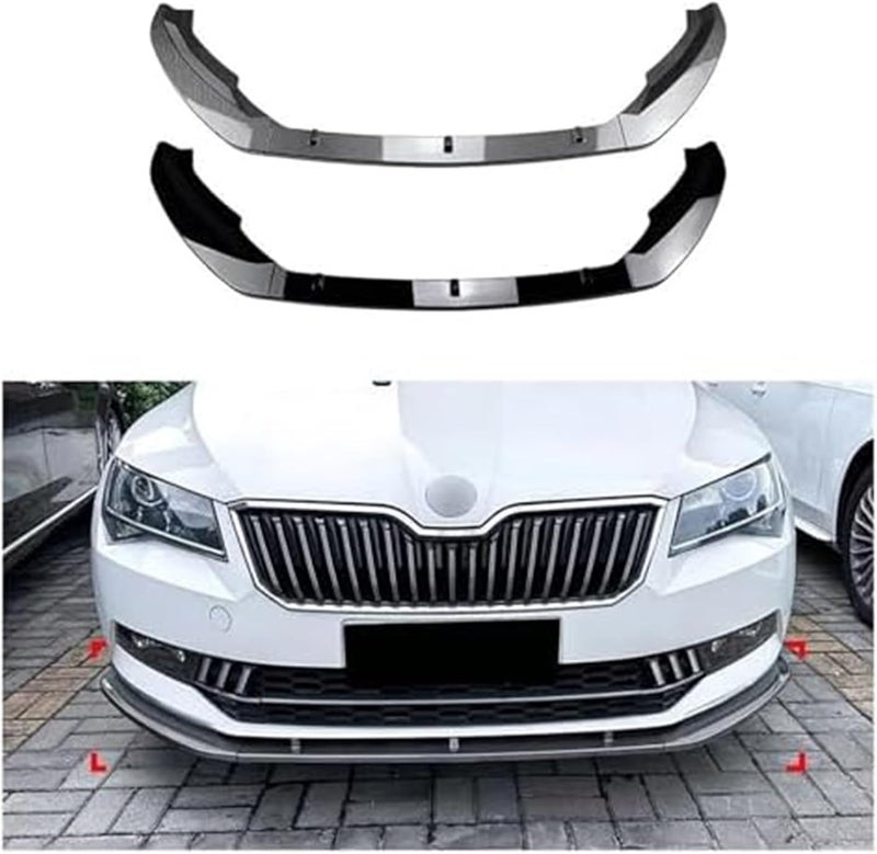 Wivplex 3pcs Car Front Bumper Lip Splitter Diffuser Kit - Image 2