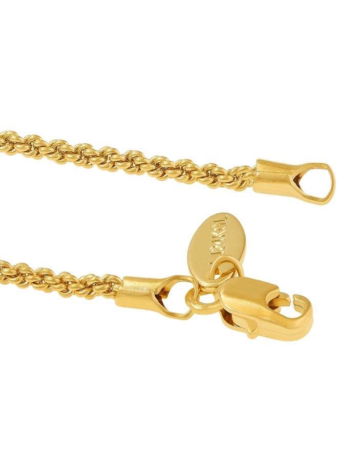 LIFETIME JEWELRY 1mm Rope Chain Anklet for Women 24k Real Gold Plated (Gold, 9) - Image 5