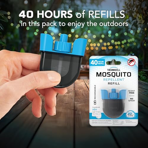 Thermacell Rechargeable Mosquito Repeller Refills; Advanced Repellent Formula Provides 20 Foot Protection Zone; Compatible with Thermacell E-Series & Radius Only; No DEET, Spray or Flame - Image 3