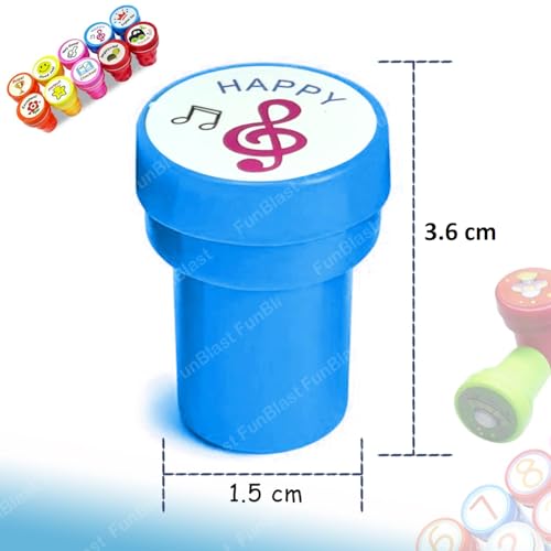 FunBlast 10 Pcs Motivation Stamps for Kids - Plastic Stamps Toys Art & Craft for School Supplies Toys for Kids/Boys/Girls- Multicolor - Image 3