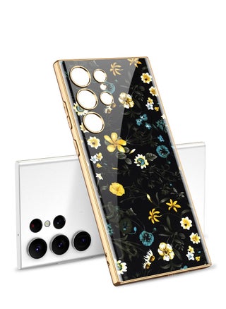 SHIELD EGYPT Compatible With Samsung Galaxy S24 Ultra Case Glass With 3D Flowers Prints Gold Frame (Black2) - pzsku/ZB5D5486A30A1334CD4E4Z/45/_/1729183285/ca037942-3437-423a-929c-bdfa8de42045