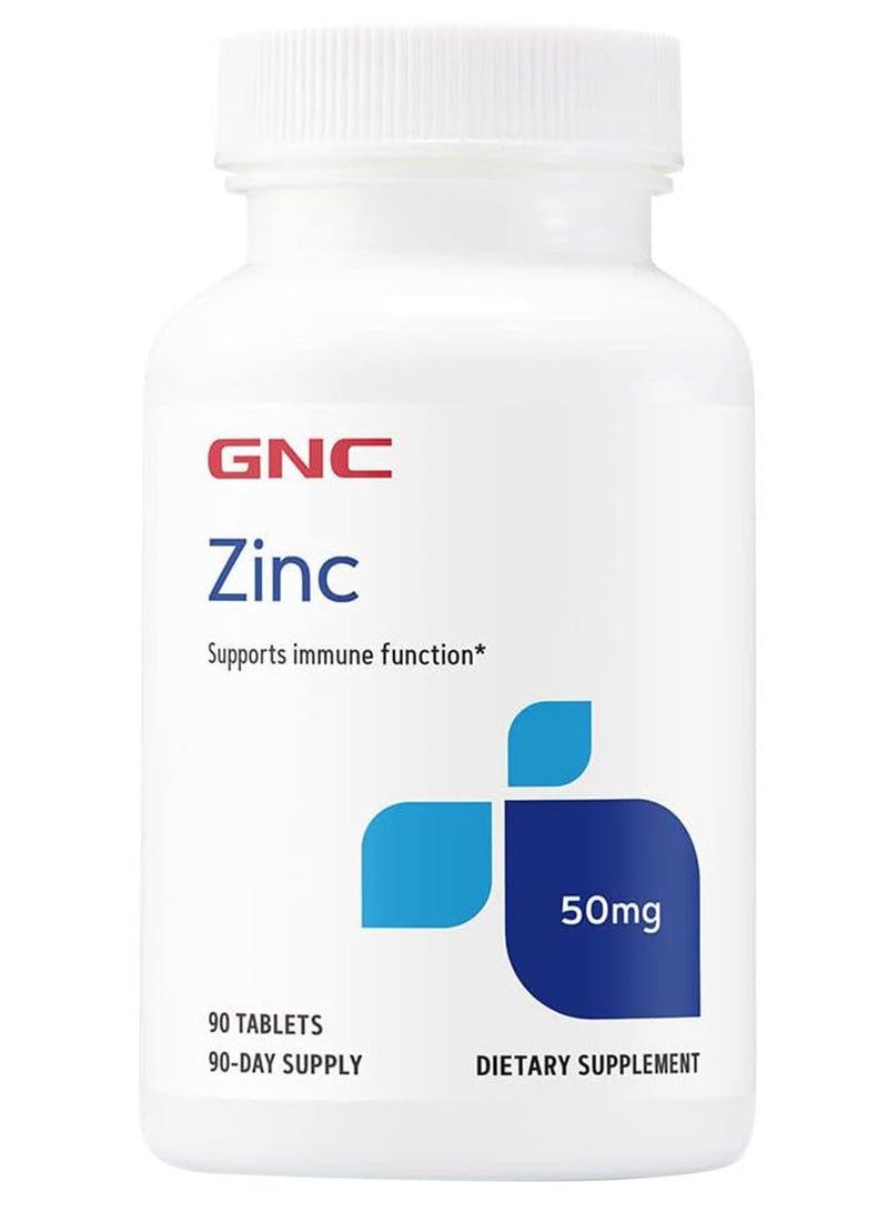 GNC أقراص الزنك 50 ملغ 90 قرص - Image 1