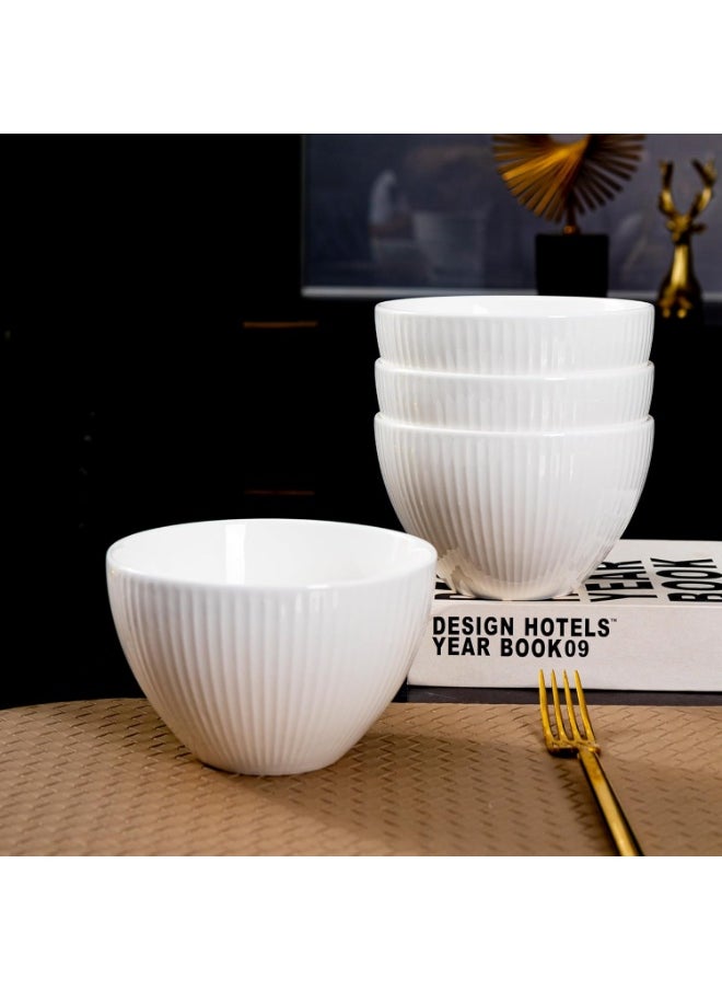 GOLD MANTIS 22-Piece White Ceramic Dinnerware & Coffee Set – 10.5 Inch & 8 Inch Plates, 6 Inch Coffee Saucers, 6 Inch Bowls, 12 oz Mugs, 7.3 oz Cups – Microwave, Dishwasher, Oven Safe – Modern Minimalist Tablewar  - Image 4
