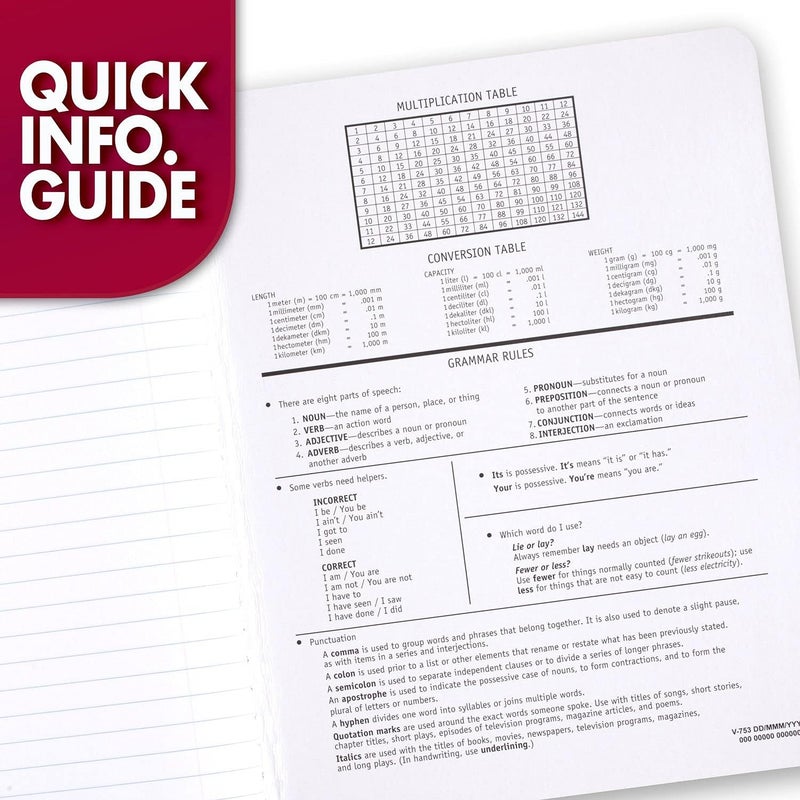 Mead Composition Notebook, Wide Ruled Paper, 9-3/4" x 7-1/2", 100 Sheets, Purple Marble (09918BA7) - Image 5