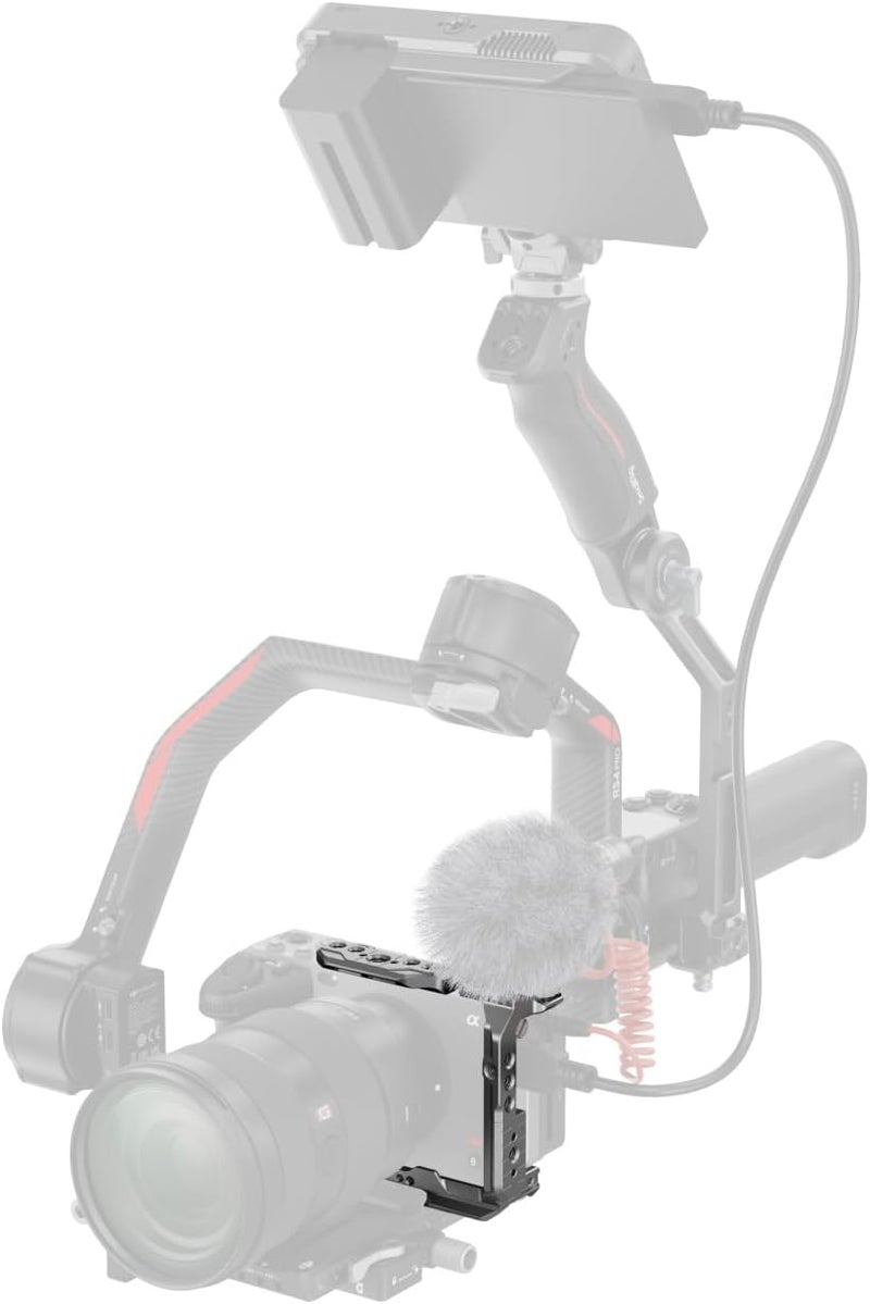 SMALLRIG HawkLock Quick Release Half Cage for Sony FX3 / FX30, with Cold Shoe and NATO Rail, Quick Release Plate for Arca, for Sony XLR Handle, for DJI RS 3 / RS 3 Pro/RS 4 / RS 4 Pro Gimbal - Image 4