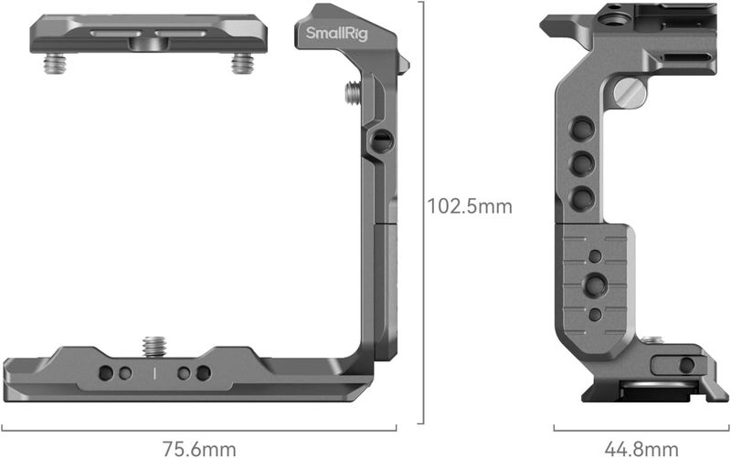 SMALLRIG HawkLock Quick Release Half Cage for Sony FX3 / FX30, with Cold Shoe and NATO Rail, Quick Release Plate for Arca, for Sony XLR Handle, for DJI RS 3 / RS 3 Pro/RS 4 / RS 4 Pro Gimbal - Image 3