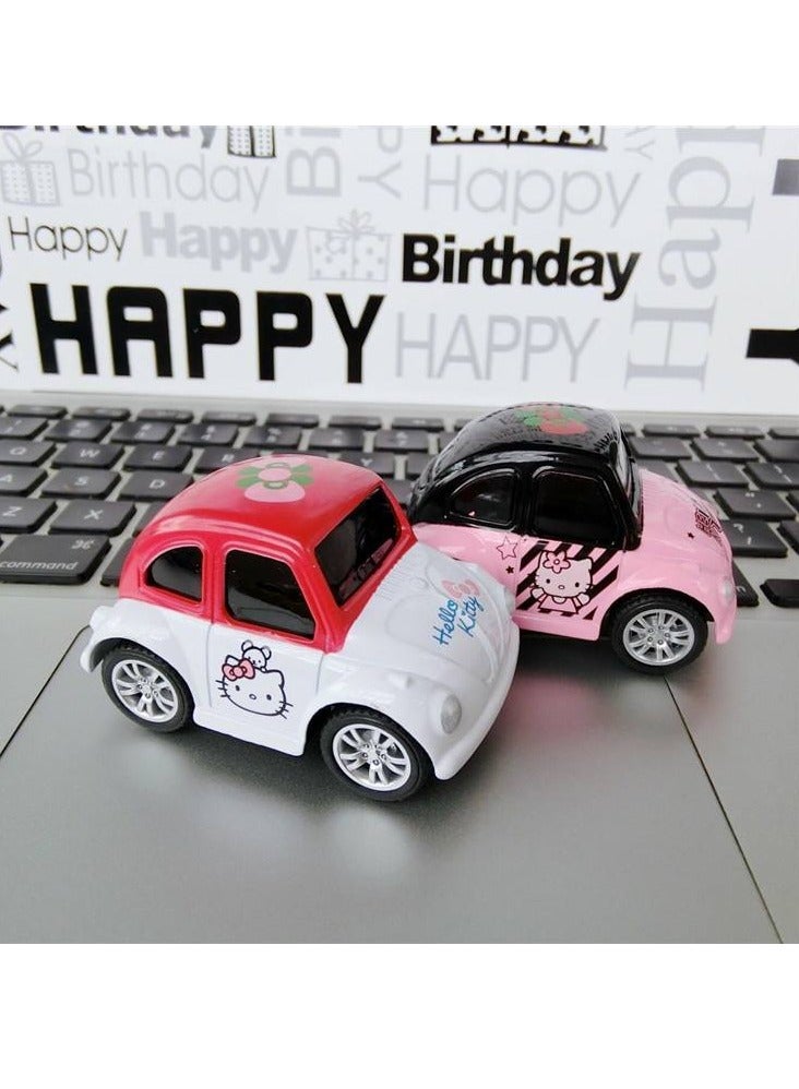 2pcs Children's Pull Back Mini Cartoon Vehicle and Styling Alloy Diecast Vehicle Models Collection Set Kids Toys for Boys and Girls - Image 5