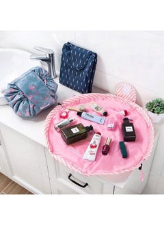 Generic Portable Folding Drawstring Makeup Bag Large Capacity Lazy Cosmetic Organizer Pouch Magic Travel Toiletry Bags For Women's Multicolour  - Image 1