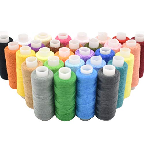 Renashed Sewing Thread 30 Colors Sewing Industrial Machine and Hand Stitching 250 Yards Each Sewing Thread Polyester - Image 1