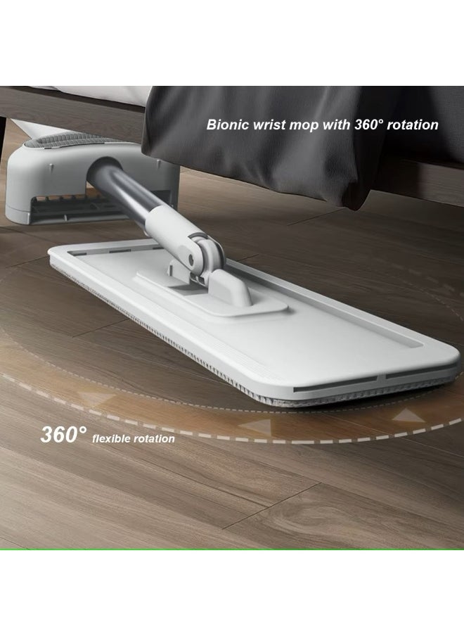 Premium Microfiber Floor Mop - With Foldable Bucket for Easy Storage, Faster Cleaning and Lasting Cleanliness