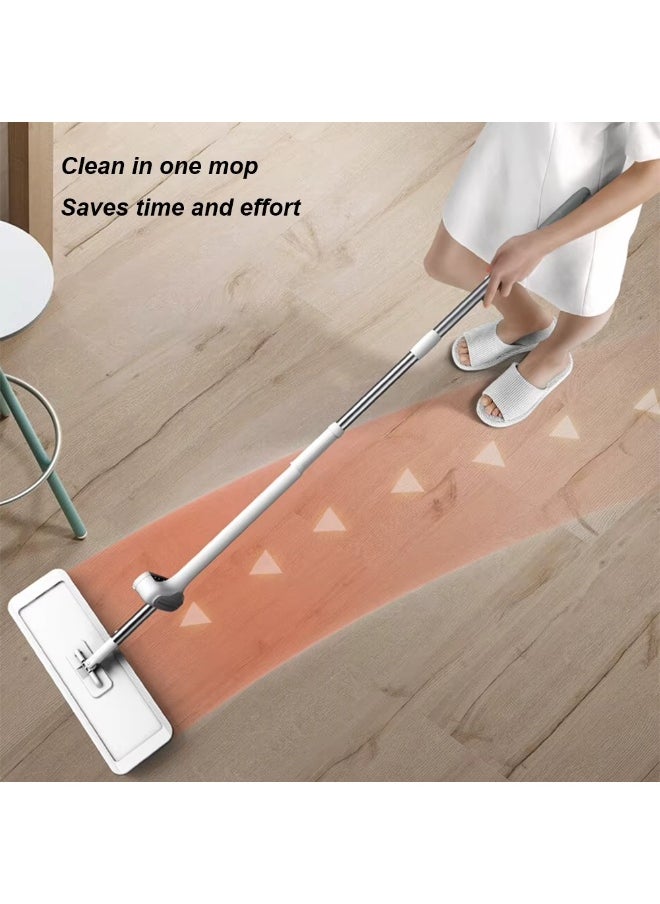 Premium Microfiber Floor Mop - With Foldable Bucket for Easy Storage, Faster Cleaning and Lasting Cleanliness