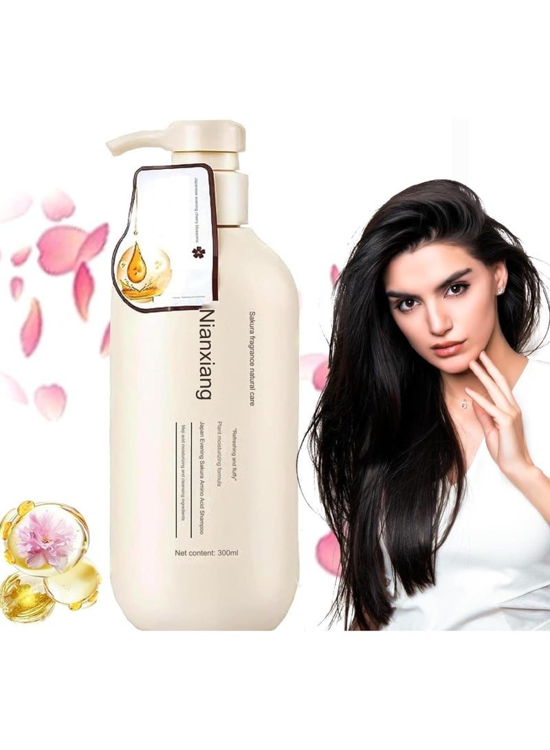 DubaiGallery Sakura Japanese Shampoo for Hair Loss - Sakura Body Wash Japanese, Amino Acid Plant Conditioner, Japanese Deep Conditioner, Sakura Hair Growth, for All Hair Type (Shampoo) - Image 1