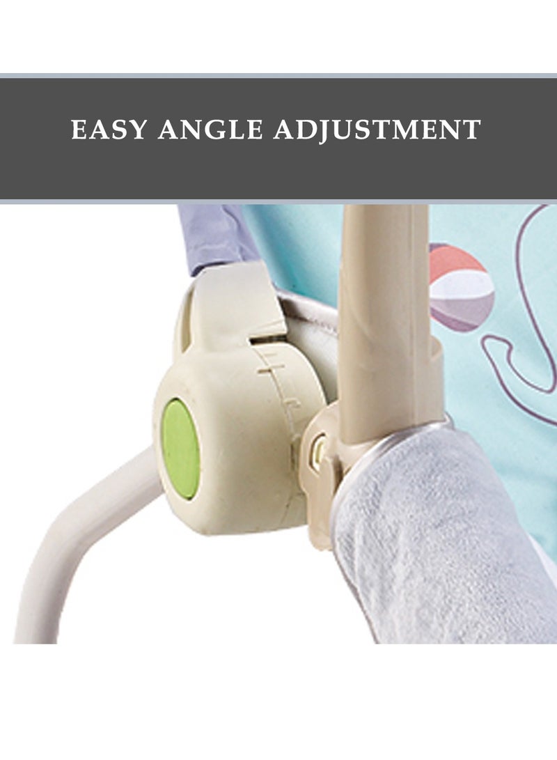 Factory Price Destiny Infant Bouncer With Soothing Music,  Calm Vibrations and Removable Toys - Blue - Image 5