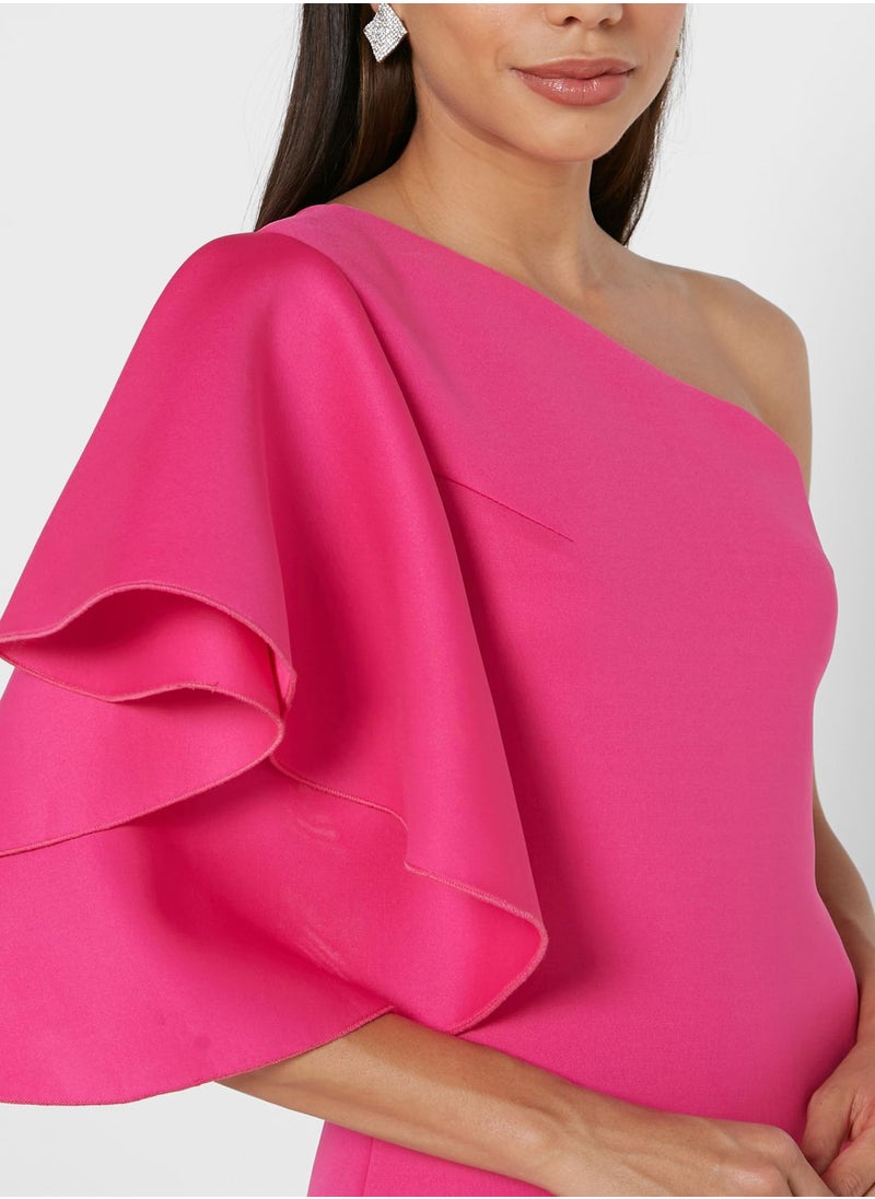 Ella Limited Edition - One Shoulder Frill Trim Dress - Image 1