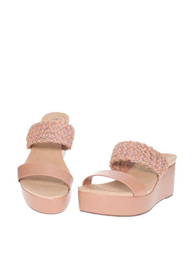 Beira Rio Beira Rio Ladies Wedge Sandals Nude | Made In Brazil  - Image 3