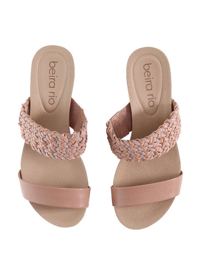 Beira Rio Beira Rio Ladies Wedge Sandals Nude | Made In Brazil  - Image 4