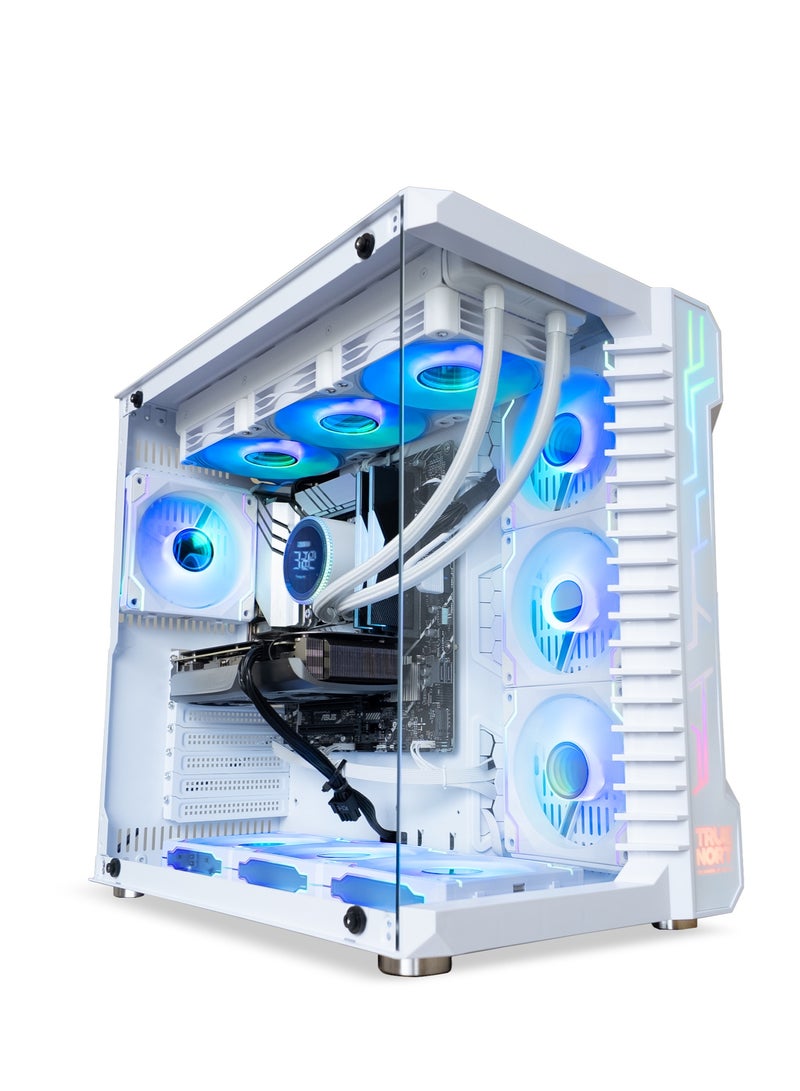 TRUE NORT White Gaming PC, Intel Core Ultra 7-265K Processor,20-Cores & 20-Threads, 5.5 GHz Max Turbo Frequency, 32GB Ram, 2TB NVMe M.2 SSD, GeForce RTX 5070 12GB Graphics Card,  WiFi/BT Ready, Win11 Pro, RGB Gaming Case White - Image 4