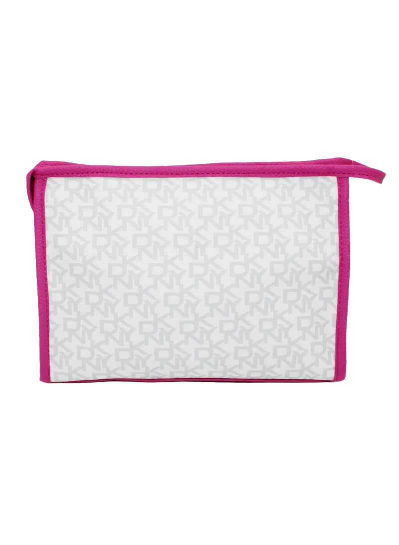 DKNY Signature Stripe 2.0 T Stand Cosmetic Bag, Travel Make up Bag Small, Small Lightweight Cosmetic Bag Storage Bag, Small Makeup Bag, Travel Toiletry Bag - Image 3