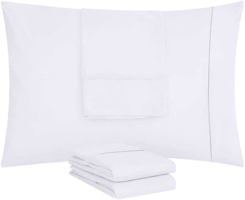 Utopia Bedding Queen Pillow Cases - 4 Pack - Envelope Closure - Soft Brushed Microfiber Fabric - Shrinkage and Fade Resistant Pillow Covers Queen Size 20 X 30 Inches (Queen, White) - Image 5