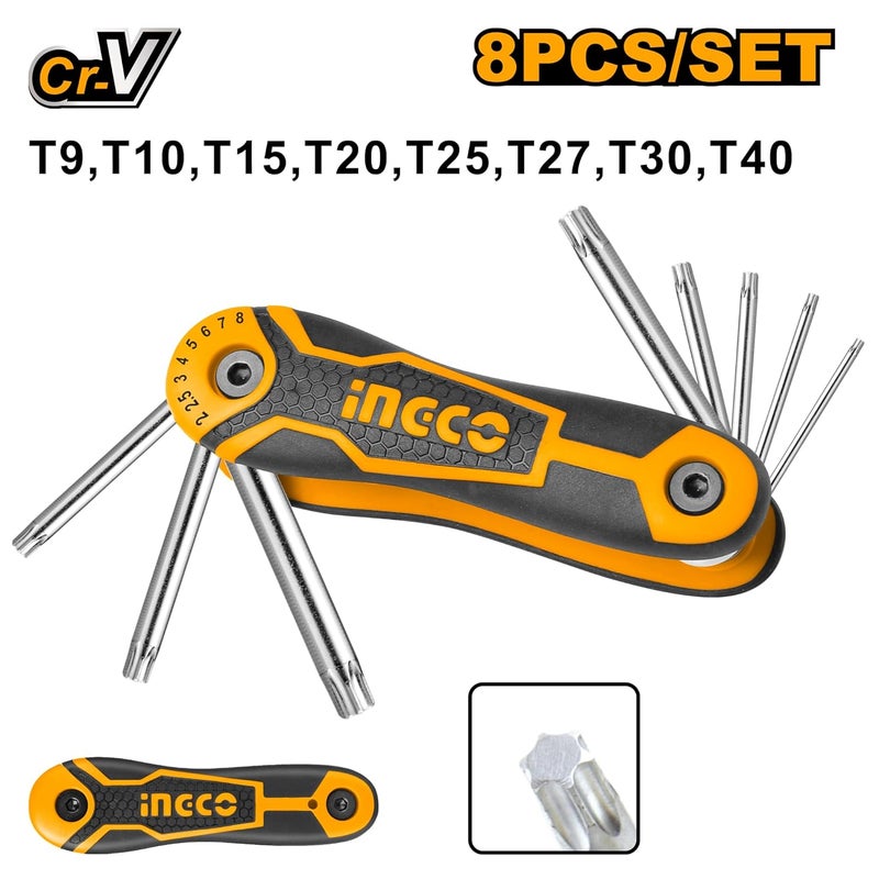 INGCO Ingco Torx Key Set T9 T10 T15 T20 T25 T27 T30 T40 - Image 4