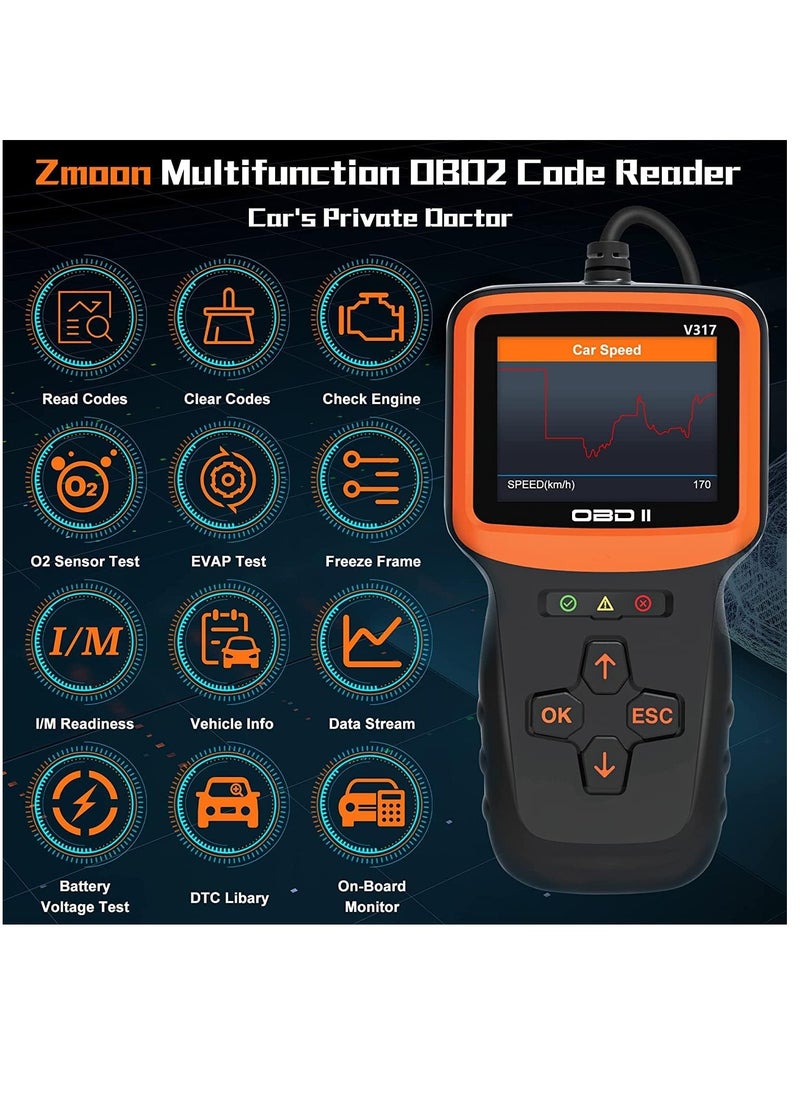 Generic - Scanner Professional Auto Engine System Lifetime Free Automotive DTC Lookup Code Reader Car Diagnostic Tool - Image 1