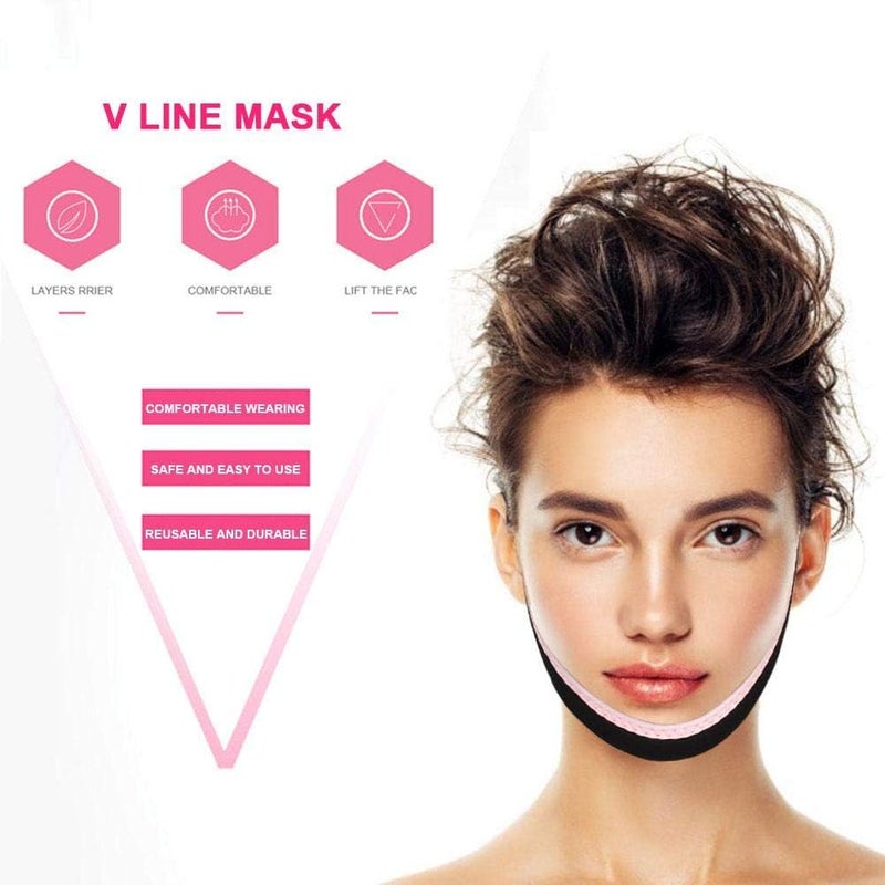 klarako Face Slimming Cheek Belt, Bandage Belt Mask Face-Lift Double Chin Skin Strap, Jaw Support Facial Lifting Strap Belt for V Face Line Slim - Image 3