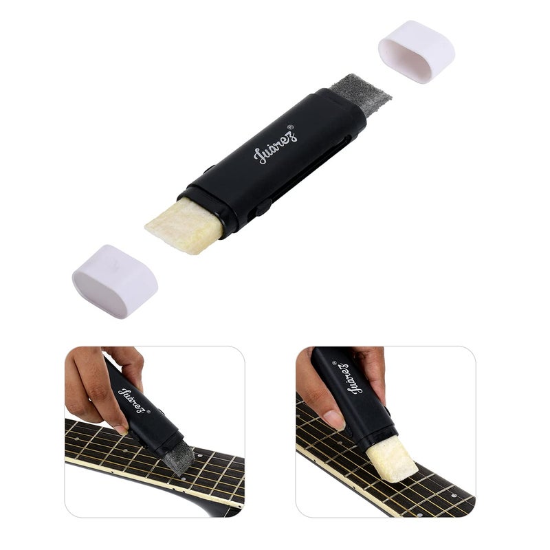 Juarez Guitar String Cleaning Brush JCLB200 – Dual-Head Rust Remover & String Lubricator for Acoustic, Electric, Bass & Ukulele - Image 3
