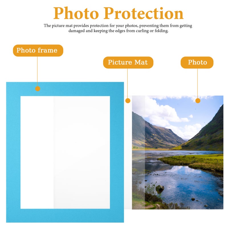 20 Pcs Picture Frame Mats Picture Matting Photo Mats Wall Picture Frames Photo Frames For Crafts Artworks - Image 5