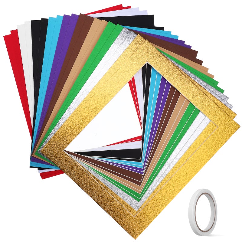 20 Pcs Picture Frame Mats Picture Matting Photo Mats Wall Picture Frames Photo Frames For Crafts Artworks - Image 1