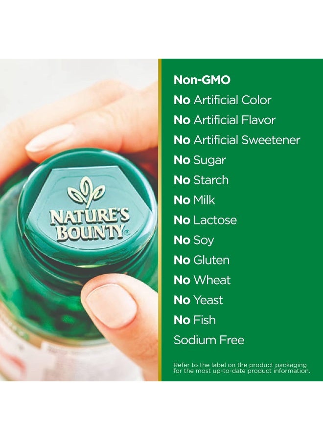 NATURE'S BOUNTY حبوب حليب الشوك من ناتشرز باونتي ومكمل صحي عشبي، يدعم صحة الكبد، 175 ملغ، 100 كبسولة لينة - Image 3