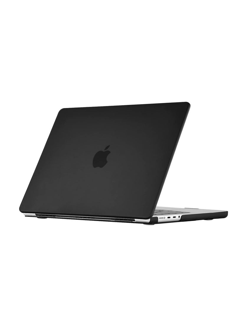 Hard Case Compatible for MacBook Pro 14 inch 2024 2023 2022 2021 Release M4 A3112 A3185 A3401 M3 A2992 A2918 M2 A2779 A2442 M1 Pro M1 Max Chip, Plastic Hard Shell Case, Black - Image 1