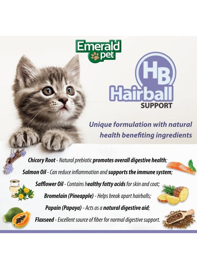 إميرالد بيت علكات صحية للقطط تساعد على التخلص من كرات الشعر - خالية من الحبوب الطبيعية علكات للتحكم في كرات الشعر للقطط - مكملات التحكم في كرات الشعر للقطط للوقاية من كرات الشعر والتخلص منها - صنع في الولايات المتحدة الأمريكية، 2.5 أونصة - Image 5