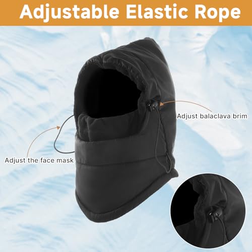Clothclose Balaclava Ski Mask for Men, Lining Windproof Ski Face Mask for Women, Adjustable Winter Cold Weather Face Cover Grey - Image 5