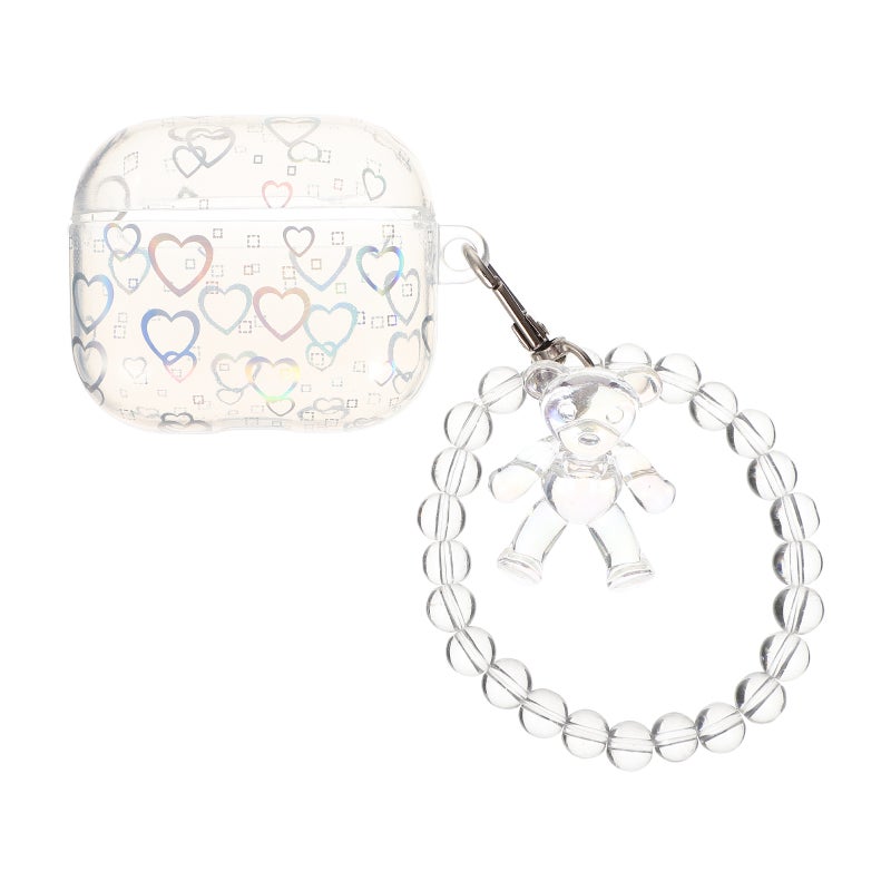 2pcs Decorative Heart Pattern Earphone Shell Compatible for Airpods 3 - Image 1